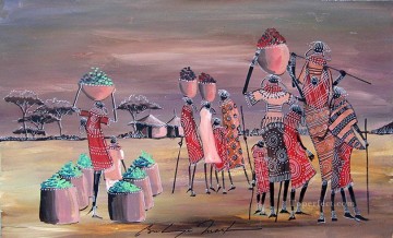 Soirée Marché de l’Afrique Peinture à l'huile